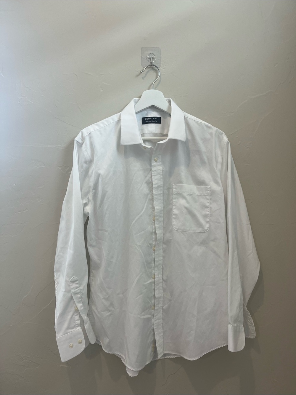 Nordstrom White Men's Long-Sleeve Button-Up Dress Shirt